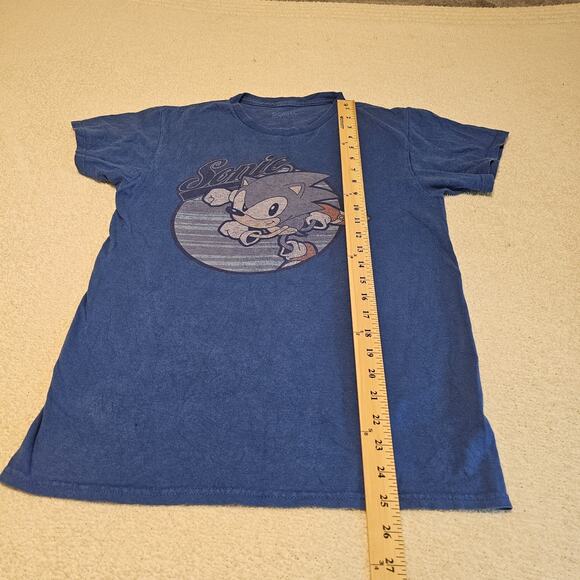 Sonic The Hedgehog Blue Graphic T-Shirt - Adult Men's Size Small - Picture 5 of 8